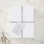 Blue simple botanical leaves monogram wedding gift tags<br><div class="desc">Monogrammed initials and elegant hand illustrated botanical leaves,  and elegant script and classic font in blue and white,  simple and luxury.  Great thank you favor stickers for modern classic wedding,  simple formal wedding,  elegant botanical garden wedding. 
See all the matching pieces in the collection.</div>