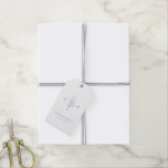 Blue simple botanical leaves monogram wedding gift tags<br><div class="desc">Monogrammed initials and elegant hand illustrated botanical leaves,  and elegant script and classic font in blue and white,  simple and luxury.  Great thank you favor stickers for modern classic wedding,  simple formal wedding,  elegant botanical garden wedding. 
See all the matching pieces in the collection.</div>