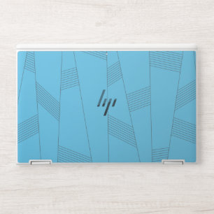 Blue, simple, elegant, abstract line pattern HP laptop skin