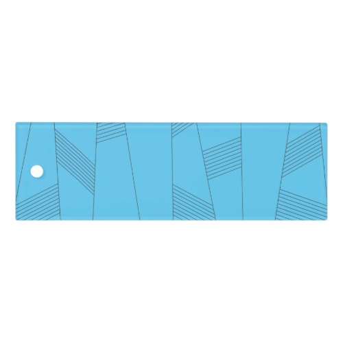 Blue simple elegant abstract line pattern ruler