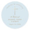 Blue Simple Elegant Gold Cross Baptism Christening