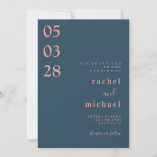 Blue Simple elegant invitation