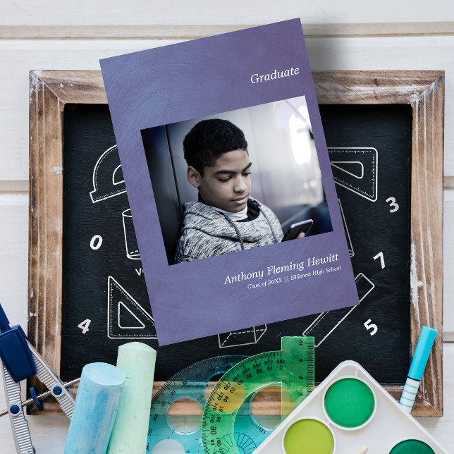 Blue Simple Graduate Announcement Photo (Creator Uploaded)