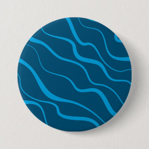 Blue, simple, modern, cool wave abstraction button