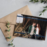 Blue Simple Modern Wedding Save the Date<br><div class="desc">Simple Modern Wedding Save the Date personalized photo cards. For more advanced customization of this design,  please click the "Customize" button! Matching items and more color options are also available by request.</div>