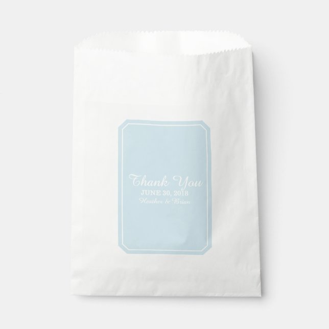 Blue Simply Elegant Wedding Favor Bag