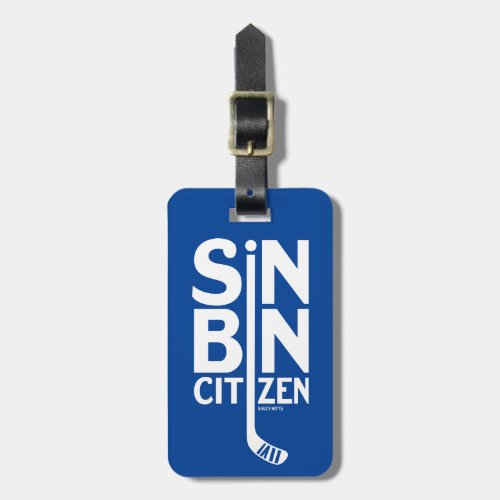 Blue Sin Bin Citizen Hockey Bag Luggage Tag