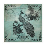 Blue Sing a Song Peacock Wedding Invitation