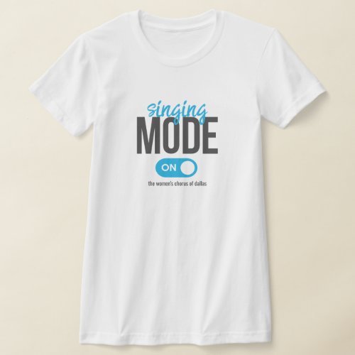Blue Singing Mode On T_Shirt