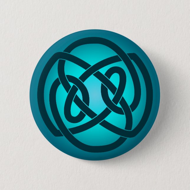 Blue Single Loop Knot Button (Front)