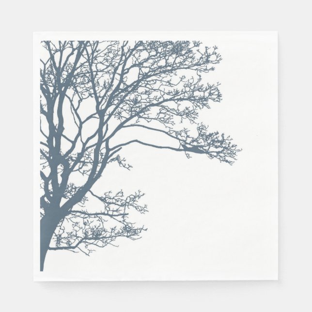 Blue Single Tree Boho Napkins (Front)