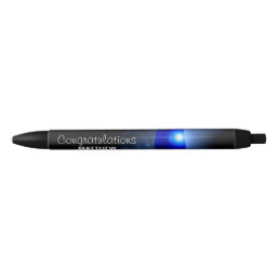 Blue Siren Police Congratulations Black Ink Pen
