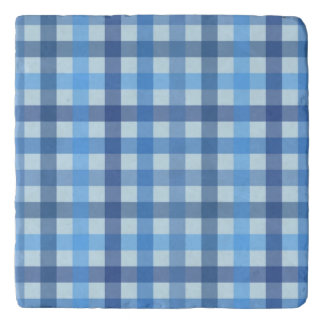 Blue Six-Color Gingham Pattern Trivet 