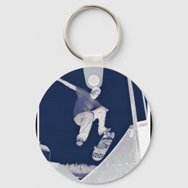 Blue Skate Keychain (Front)