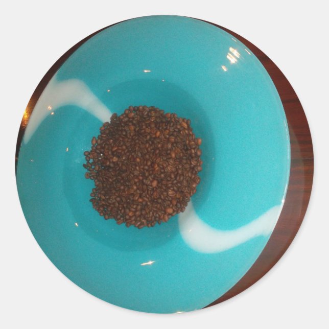 Blue  Skeezer Classic Round Sticker (Front)