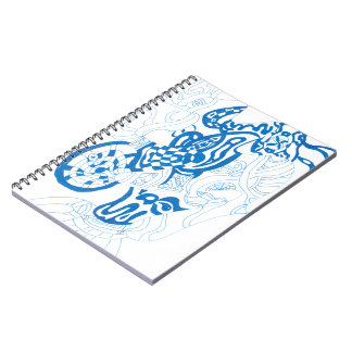 "Blue Sketch" Abstract Art Notebook