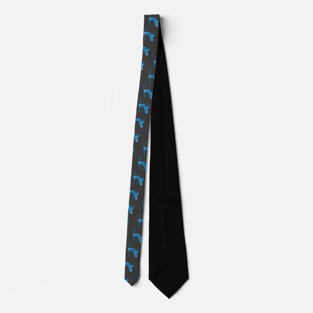 Blue-Skier Neck Tie (Back)