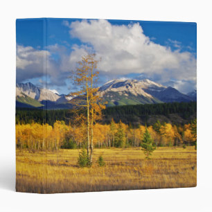 Blue skies and clouds above a meadow 3 ring binder