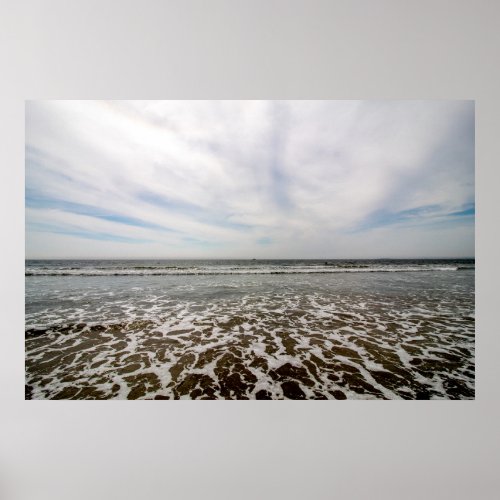 Blue skies and open ocean poster
