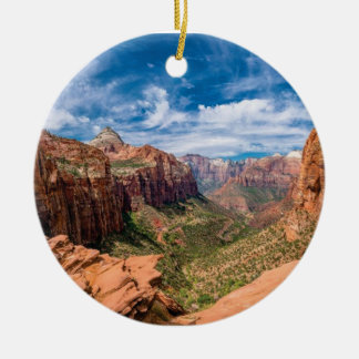 BLUE SKIES AT ZIONS CERAMIC ORNAMENT