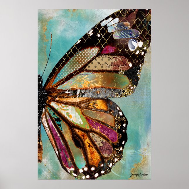 Blue Skies Butterfly Wing Poster (Front)