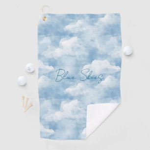 Blue Skies Clouds   Golf Towel