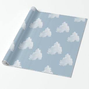 Blue Skies Clouds Wrapping Paper