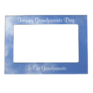 Blue Skies for Grandparents on Their Day Magnetic  Frame