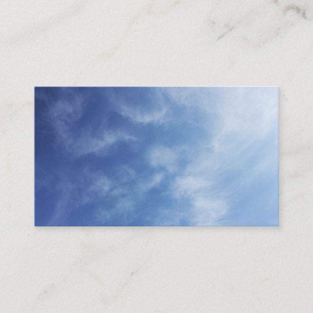Blue Skies Hazy Clouds Photo Business Card (Front)