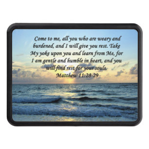 BLUE SKIES MATTHEW 11:28 SUNRISE PHOTO DESIGN HITCH COVER