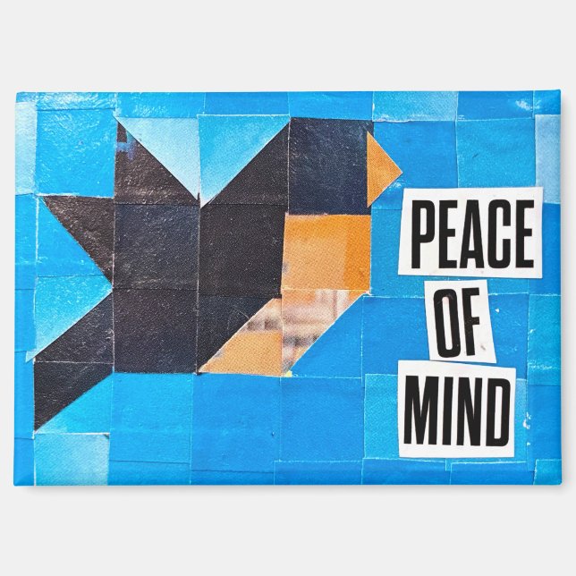 Blue Skies Robin Bluebird Peace of Mind Calming Magnet (Front)