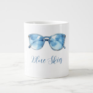 Blue Skies Sunglasses Giant Coffee Mug