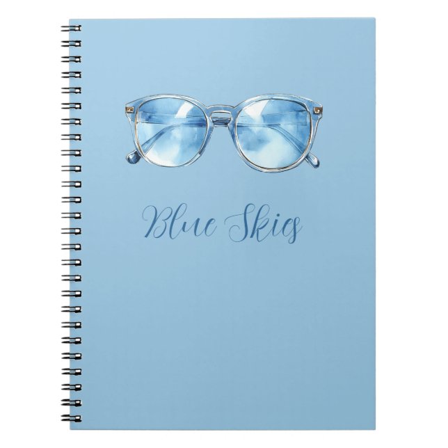 Blue Skies Sunglasses Notebook (Front)