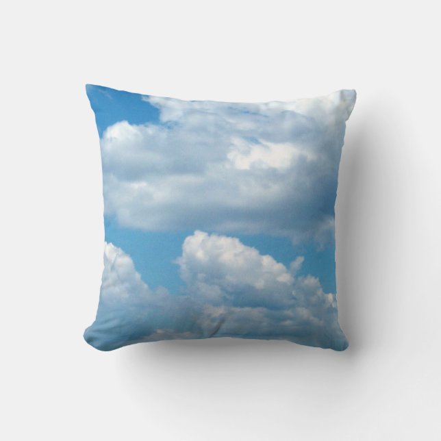 'Blue Skies' Throw Pillow (Front)