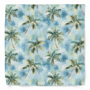 Blue Skies Tropical Island Palm Trees Bandana