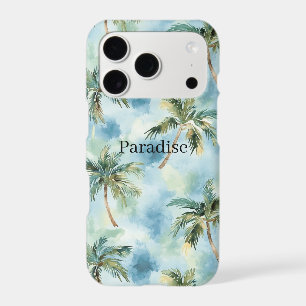 Blue Skies Tropical Island Palm Trees   iPhone 17 Pro Case