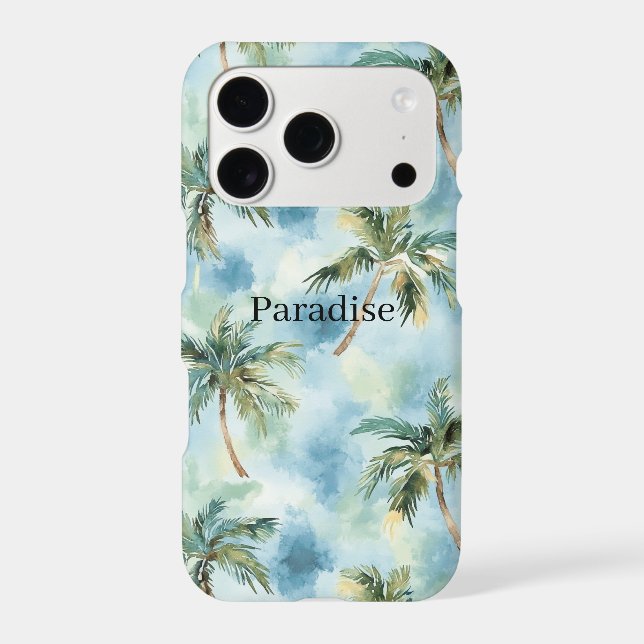 Blue Skies Tropical Island Palm Trees   Case-Mate iPhone Case (Back)