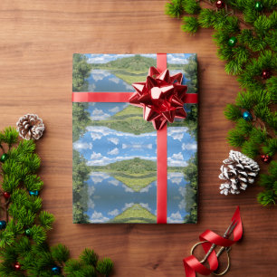 Blue Skies Wrapping Paper