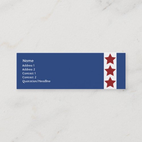 Blue - Skinny Business Cards