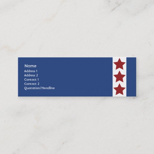 Customizable Blue - Skinny Business Cards