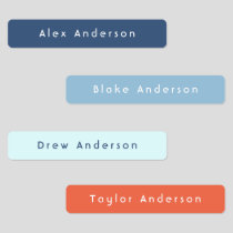 Blue Skinny Waterproof Adhesive Kid's Labels