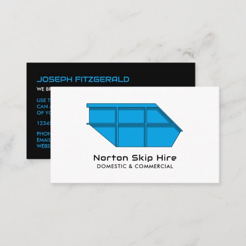 Blue Skip SkipDumpster Company Business Card