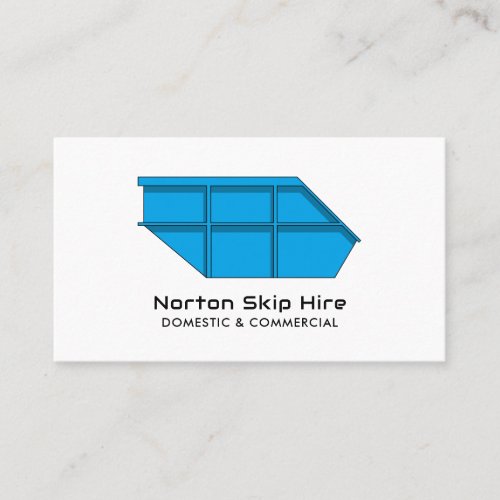 Blue Skip SkipDumpster Company Business Card