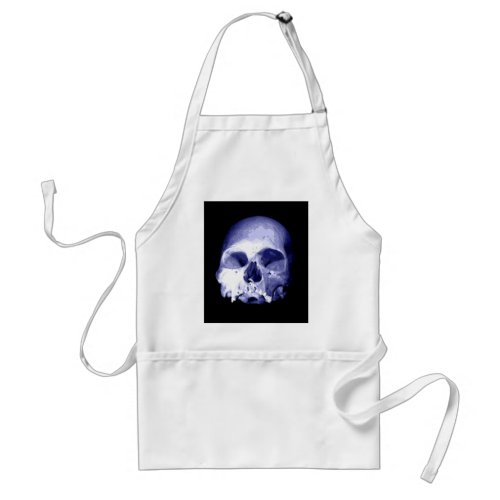 Blue Skull Adult Apron