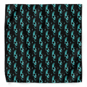 Blue Skull Bandana