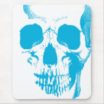 Blue Skull Face Mouse Pad
