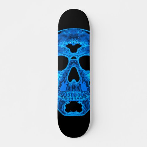 Blue Skull Horror Mask Skateboard Deck