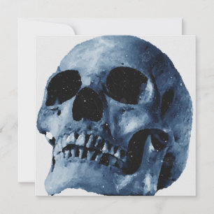 Blue Skull Invitation