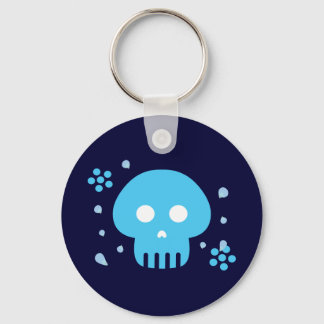 Blue Skull Keychain