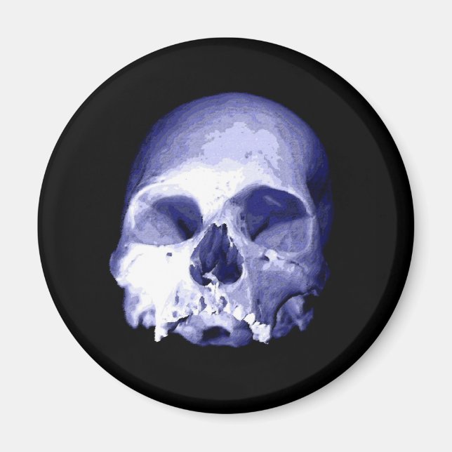 Blue Skull Magnet (Front)